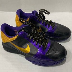 Nike Zoom Kobe V 5 Lakers Away Del Sol Shoes kids Basketball Youth Size 6.5Y